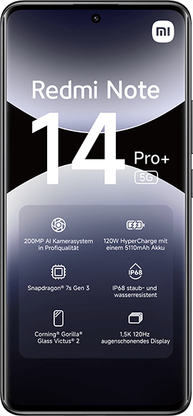 Xiaomi Redmi Note 14 Pro+ 5G Midnight Black