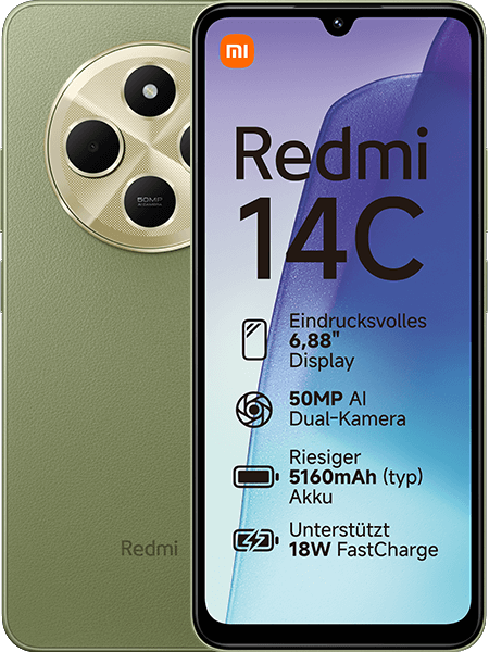 Xiaomi Redmi 14C Sage Green + Xiaomi Redmi Buds 6 Active Black