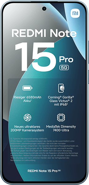 Xiaomi REDMI Note 15 Pro 5G 256GB Glacier Blue