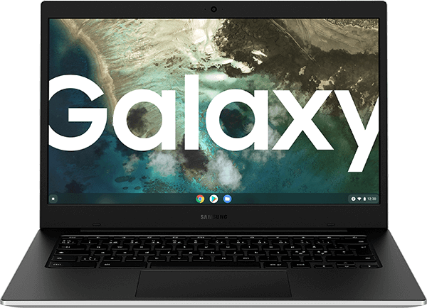 Samsung Galaxy Chromebook Go Silver Bundle mit 6 GB LTE